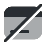 Card Slash SVG Icon